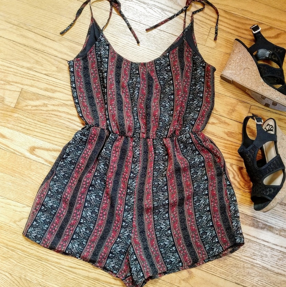 BCBGMaxAzria Floral Romper